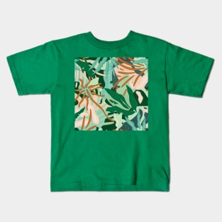 Abstract Jungle / Tropical Plants Kids T-Shirt